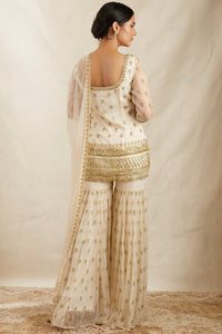 Off White Kurti and Sharara