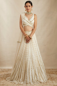 Off White Flare Lehenga