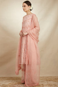 Pink Thread Work Anarkali