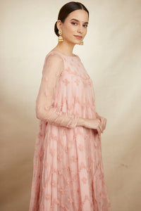 Pink Thread Work Anarkali