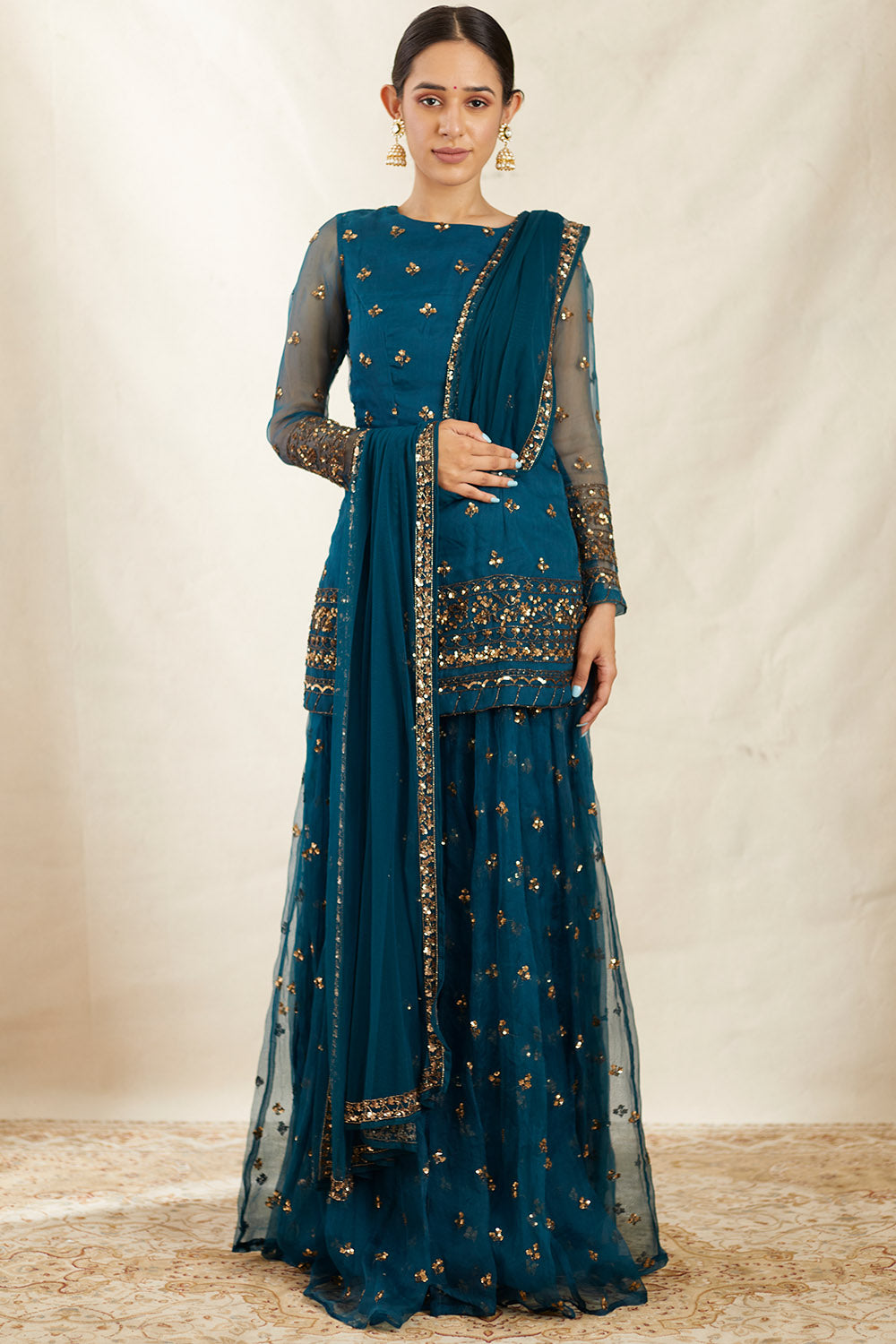 Kurti with clearance sharara suit