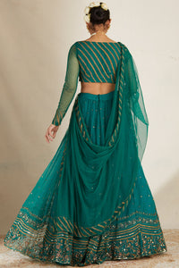 Teal Green Lehenga Set