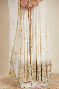 White Front Open Jacket Set