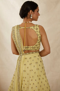 Yellow Shimmer Lehenga Set