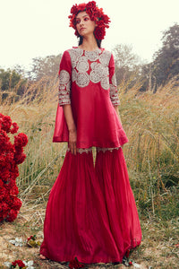 Fuschia A-Line Top & Sharara