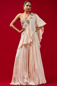 Ivory Paisley Saree Set