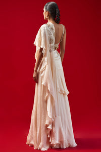 Ivory Paisley Saree Set