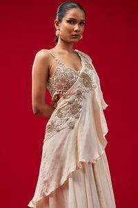 Ivory Paisley Saree Set