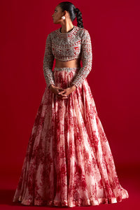 Bow Tie Embroidered Skirt Set