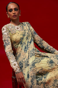 Mint-Blue Pre-stitched Drape Saree