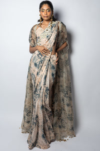 Blossom Saree and Cape Set