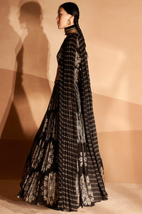 Black Tara Belted Anarkali