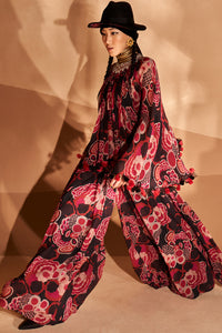 Gulbahar Poncho Top And Pants Set