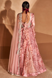 Blush Bahaar Cape Dupatta Belted Anarkali