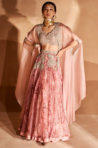 Blush Bahaar Lehenga and Cape Set