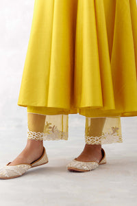 Mustard Yellow Embroidered Anarkali Set