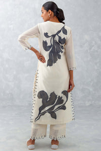 Ivory Hand Painted Chanderi Kurta Set