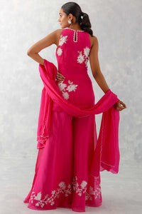 Fuchsia Embroidered Sharara Set