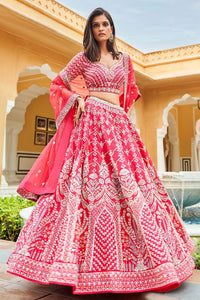 Mythili Lehenga Set - Berry Sorbet