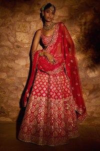 Mani Lehenga - Red