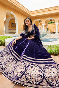 Fauzia Lehenga - Purple