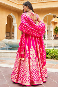 Zaina Lehenga Set - Hot Pink