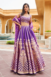 Zaina Lehenga Set - Purple