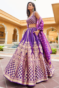 Zaina Lehenga Set - Purple