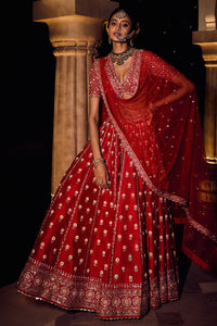 Gul Bano Lehenga - Red