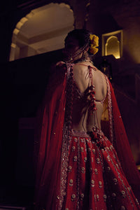 Gul Bano Lehenga - Red