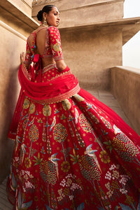 Visvam Lehenga - Red