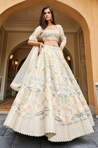 Qirat Lehenga - Ivory