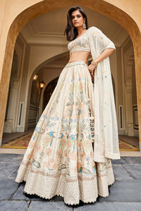 Qirat Lehenga - Ivory