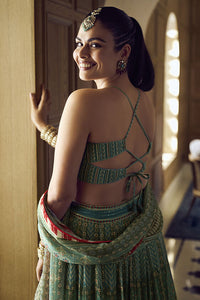 Reyah Lehenga - Sage
