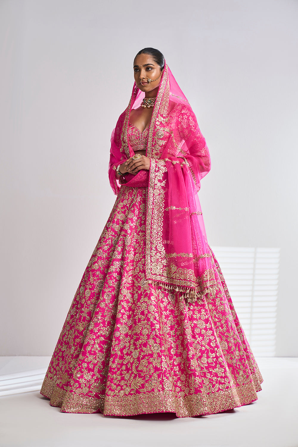 Bridal lehenga outlet gota patti