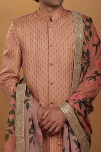 Dusty Pink Poppy Dew Sherwani Set
