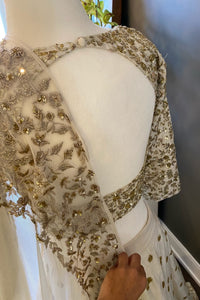 Ivory Raw Silk Lehenga Set