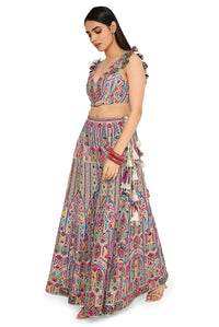 Off-White Embroidered Sharara Set