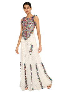 Karida Off White Sharara Set