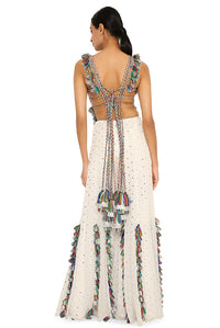 Karida Off White Sharara Set