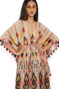 Mexico Print Silkmul Kaftan
