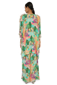 Charvi Peach Kaftan Set