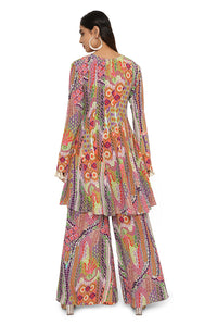 Irha African Print Crepe Top With Palazzo