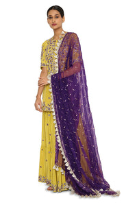 Imani Lime Green Kurta And Sharara Set