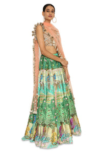 Ruba Peach Lehenga Set