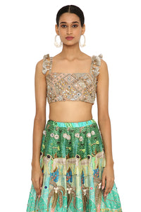 Ruba Peach Lehenga Set