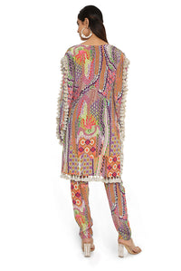 Zunaira African Print Top and Cigarette Pant Set