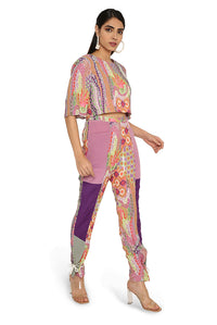 Hifza African Print Top With Printed Colourblock Pants