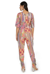 Hifza African Print Top With Printed Colourblock Pants