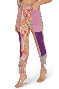 Hifza African Print Top With Printed Colourblock Pants